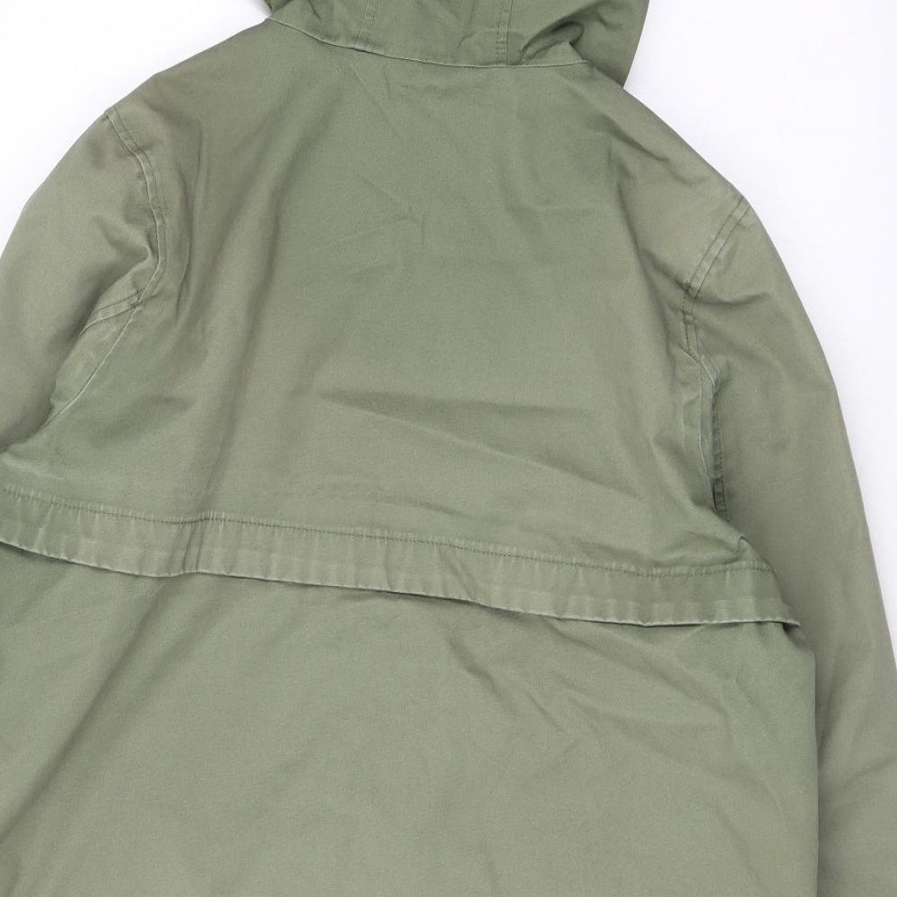 Joules Womens Green Rain Coat Coat Size 16 Zip