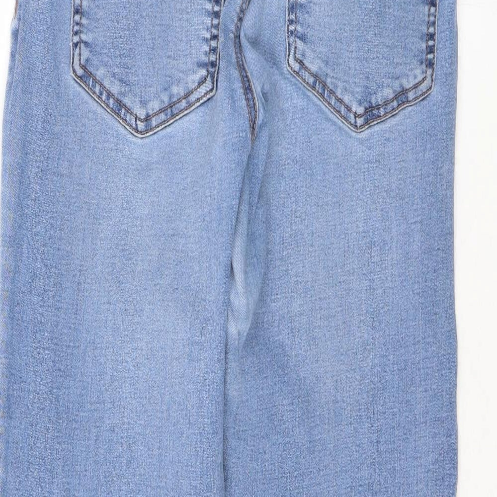 New Look Womens Blue Cotton Skinny Jeans Size 14 L27 in Regular Zip