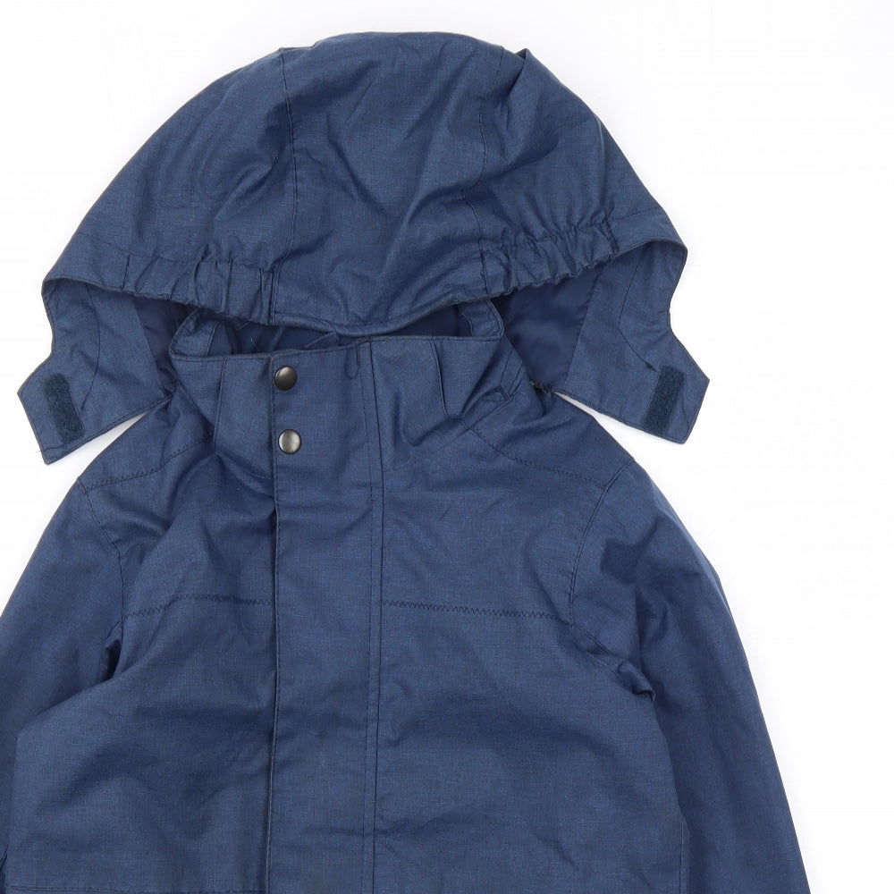 Crane Boys Blue Rain Coat Coat Size 5-6 Years Zip