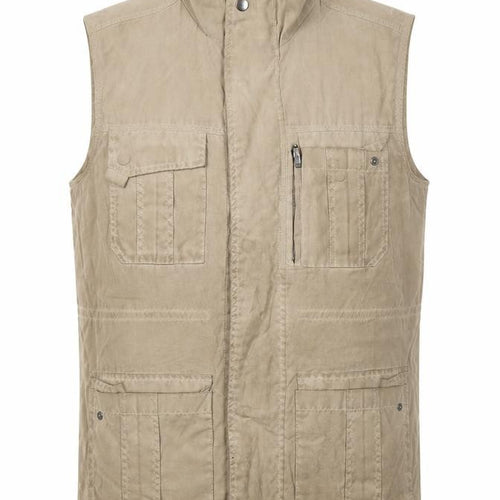 Gurteen Mens Beige Gilet Jacket Size 38 Zip