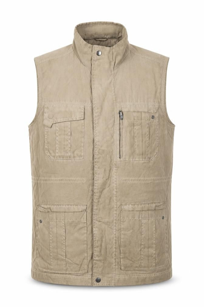 Gurteen Mens Beige Gilet Jacket Size 38 Zip