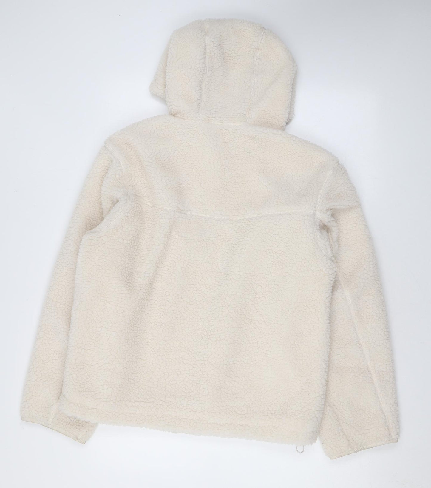 H&M Womens Ivory Jacket Size XS Zip - Sherpa