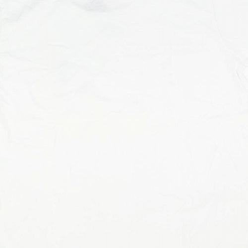 Kintsugi Womens White Polyester Basic T-Shirt Size 14 Round Neck