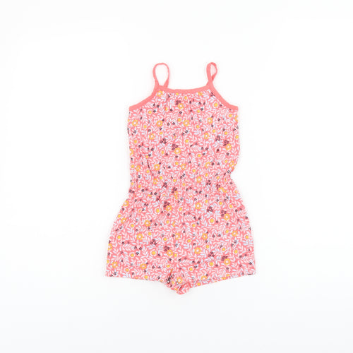 Gap Girls Pink Flecked Cotton Playsuit One-Piece Size 2 Years Pullover