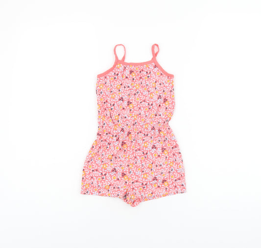 Gap Girls Pink Flecked Cotton Playsuit One-Piece Size 2 Years Pullover