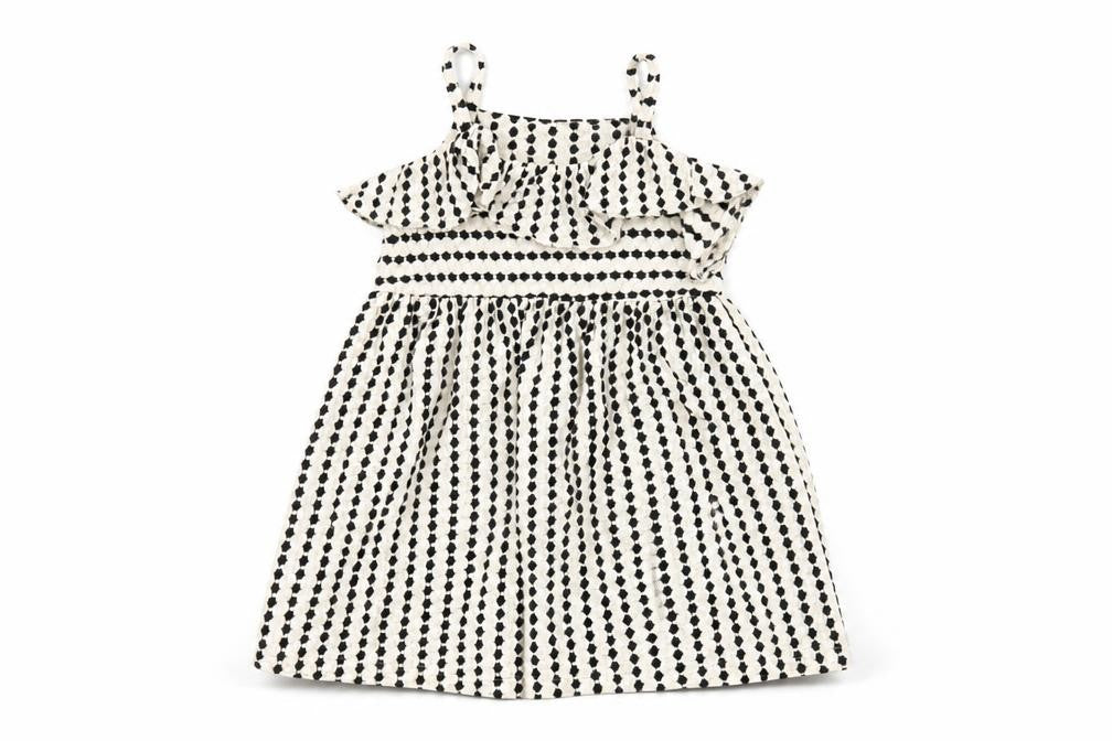 Zara Girls White Striped Cotton A-Line Size 12-18 Months Scoop Neck Pullover