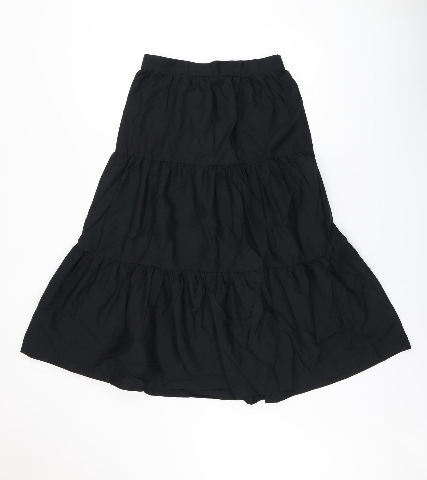 H&M Womens Black Polyester Swing Skirt Size 10
