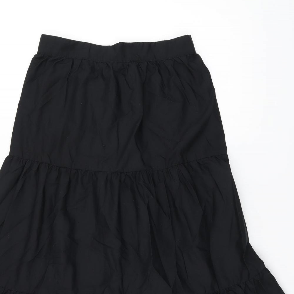 H&M Womens Black Polyester Swing Skirt Size 10