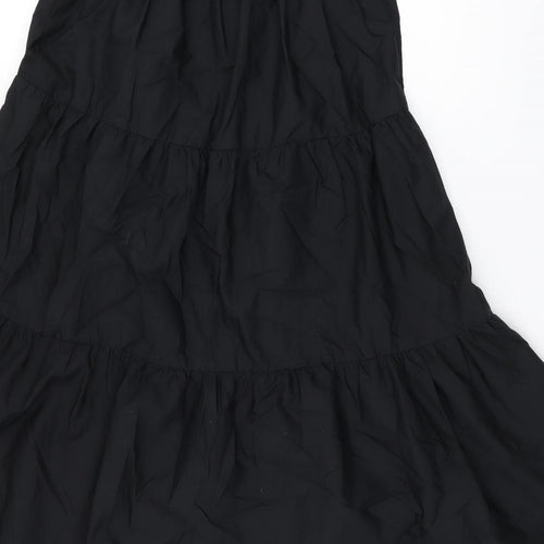 H&M Womens Black Polyester Swing Skirt Size 10