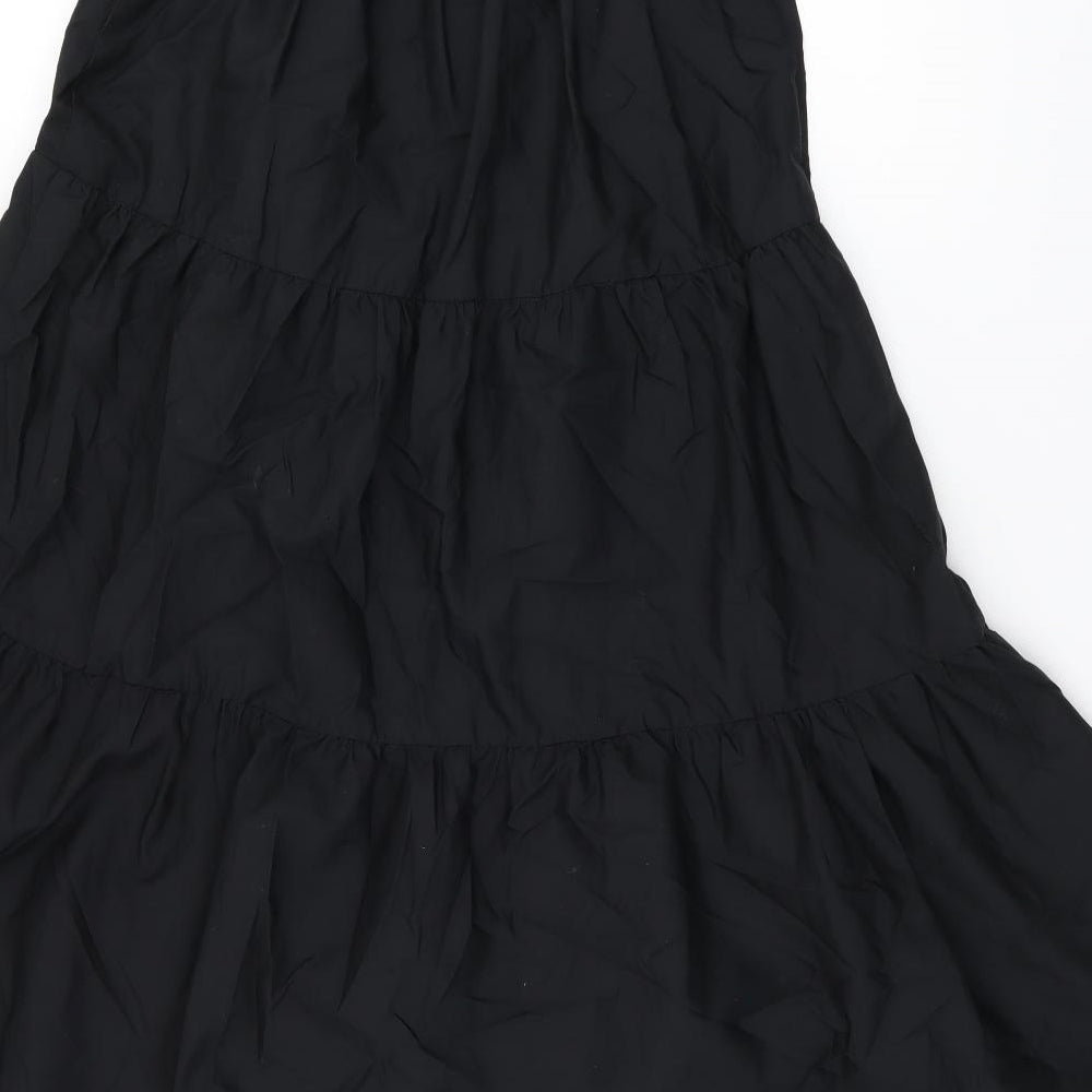 H&M Womens Black Polyester Swing Skirt Size 10