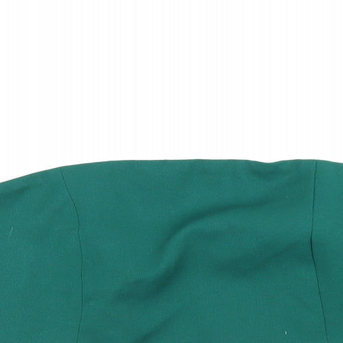 Pull&Bear Womens Green Polyester Basic T-Shirt Size M Off the Shoulder