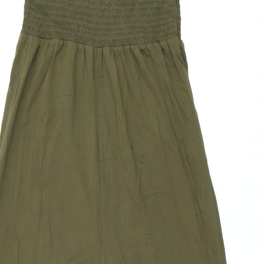 New Look Womens Green Cotton Jumpsuit One-Piece Size 12 L27 in Pullover
