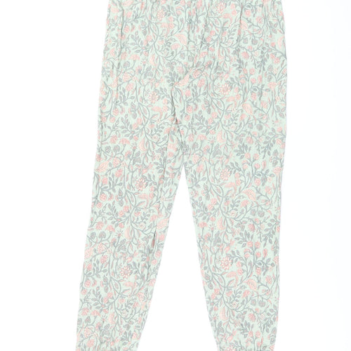 Womens Secret Womens Green Floral Cotton Top Pyjama Pants Size XL