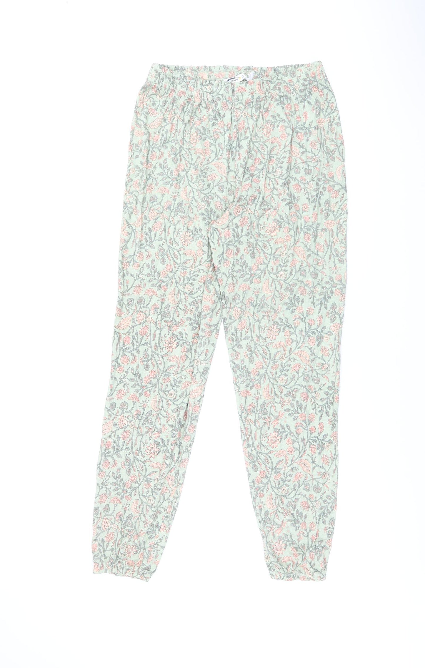 Womens Secret Womens Green Floral Cotton Top Pyjama Pants Size XL