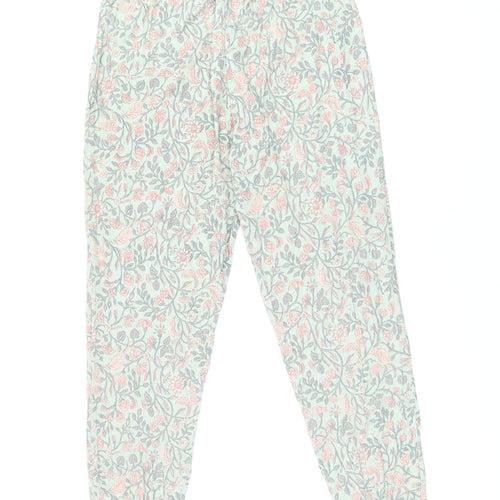 Womens Secret Womens Green Floral Cotton Top Pyjama Pants Size XL
