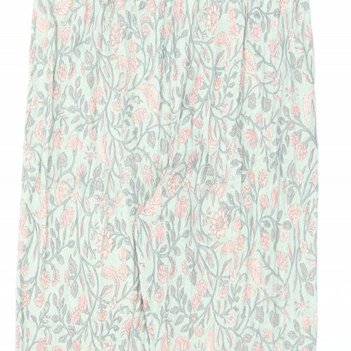 Womens Secret Womens Green Floral Cotton Top Pyjama Pants Size XL