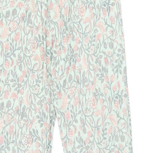 Womens Secret Womens Green Floral Cotton Top Pyjama Pants Size XL