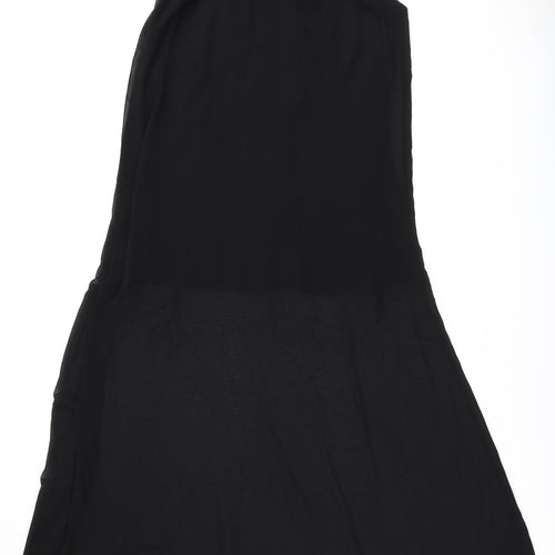 Boohoo Womens Black Polyester Shift Size 10 Round Neck Pullover
