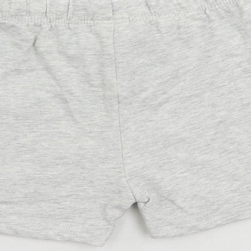 Marks and Spencer Baby Grey Cotton Cropped Trousers Size 6-9 Months Drawstring