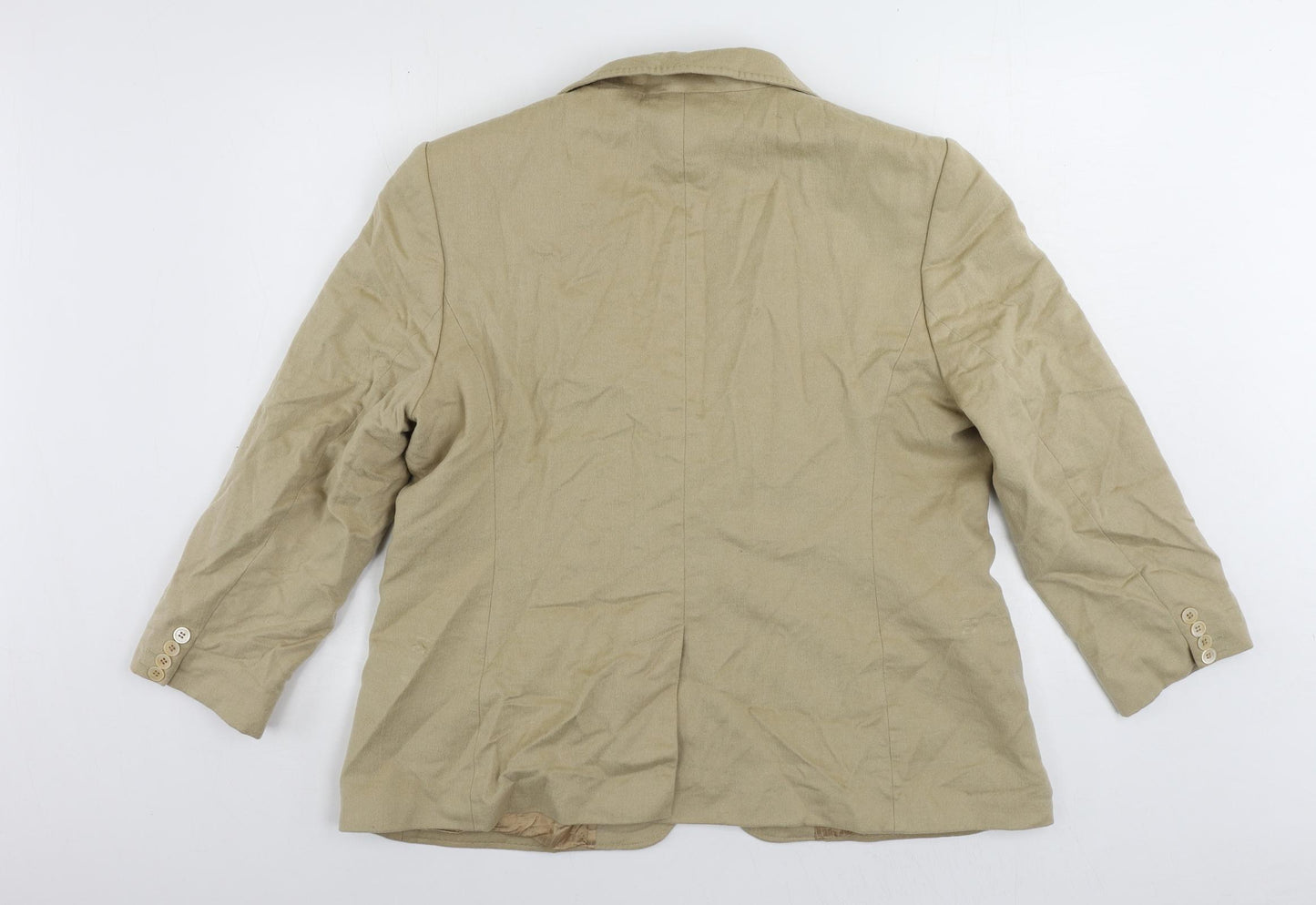 Jaeger Womens Beige Jacket Blazer Size 18 Button