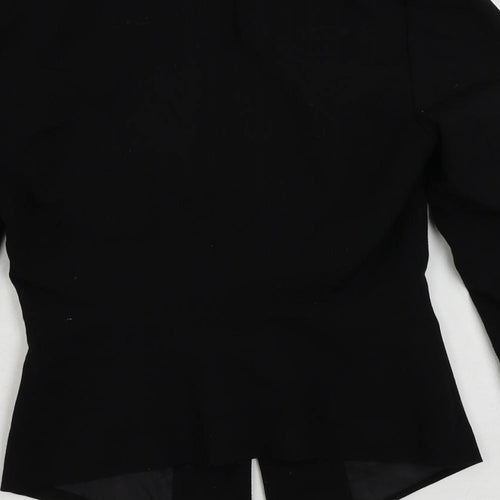 H&M Womens Black Jacket Blazer Size 4 Button