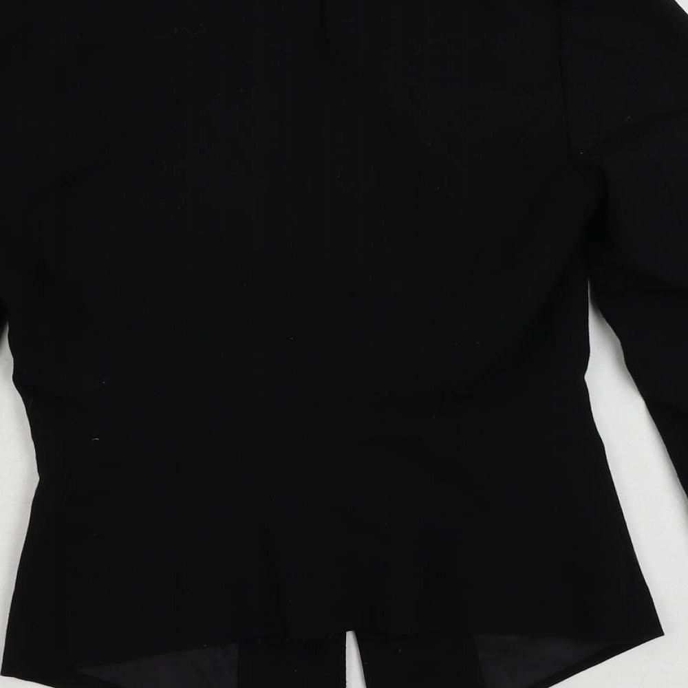 H&M Womens Black Jacket Blazer Size 4 Button