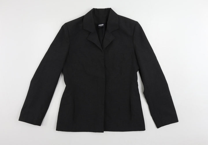 Pilot Womens Grey Jacket Blazer Size 14 Button