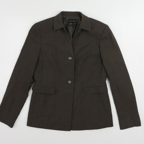 Episode Womens Brown Jacket Blazer Size 8 Button
