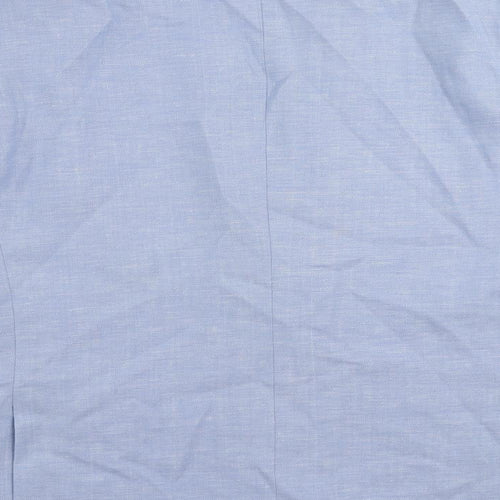 Marks and Spencer Mens Blue Linen Jacket Suit Jacket Size 48 Regular