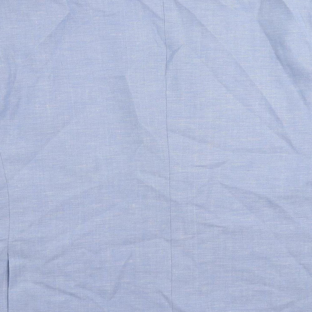 Marks and Spencer Mens Blue Linen Jacket Suit Jacket Size 48 Regular