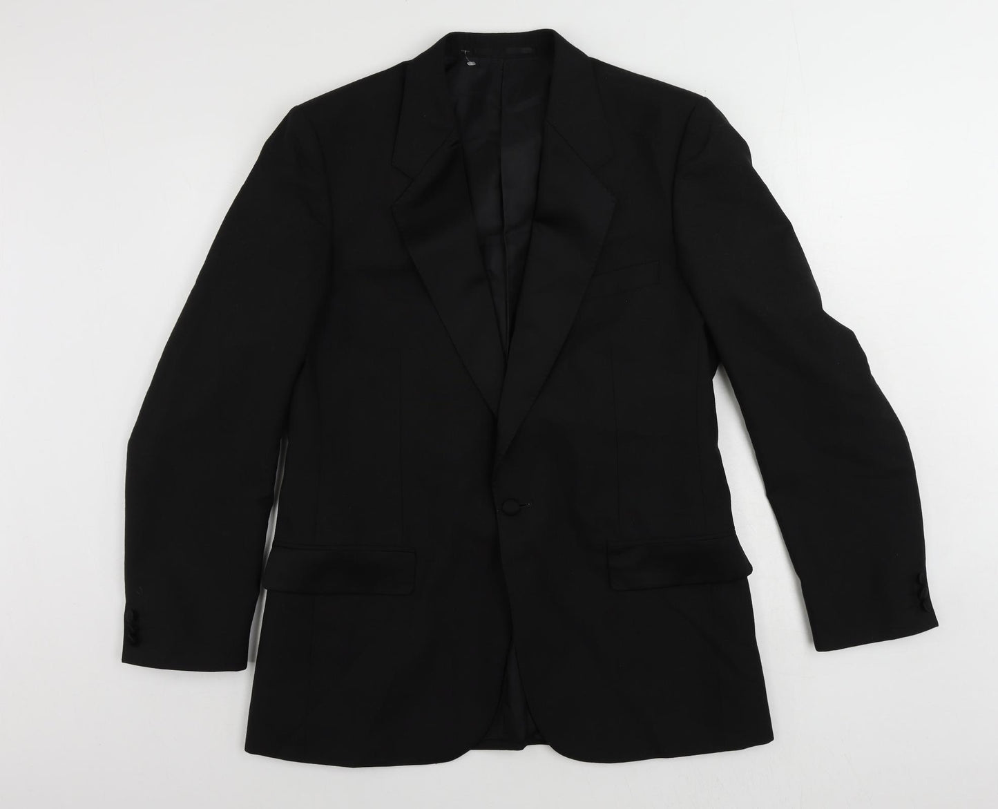 Centaur Mens Black Polyester Tuxedo Suit Jacket Size 40 Regular
