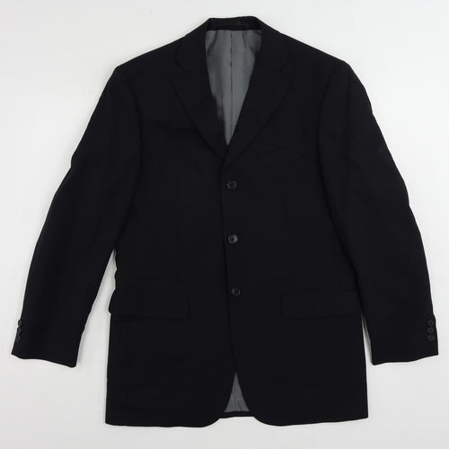 Marks and Spencer Mens Blue Polyester Jacket Suit Jacket Size 38 Regular