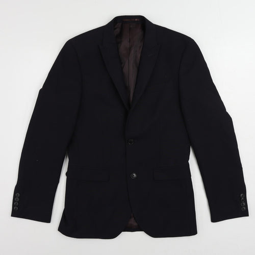 NEXT Mens Blue Polyester Jacket Suit Jacket Size 36 Regular