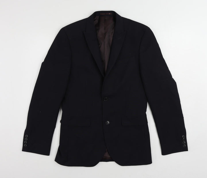NEXT Mens Blue Polyester Jacket Suit Jacket Size 36 Regular