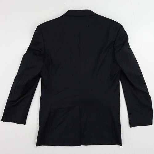 Tony Silom Mens Blue Polyester Jacket Suit Jacket Size 40 Regular