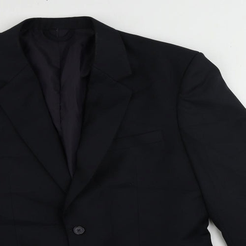 Tony Silom Mens Blue Polyester Jacket Suit Jacket Size 40 Regular