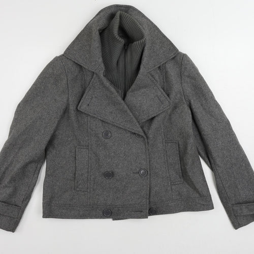 Attention Womens Grey Jacket Size XL Button