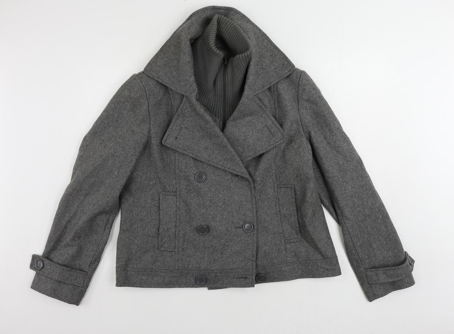 Attention Womens Grey Jacket Size XL Button
