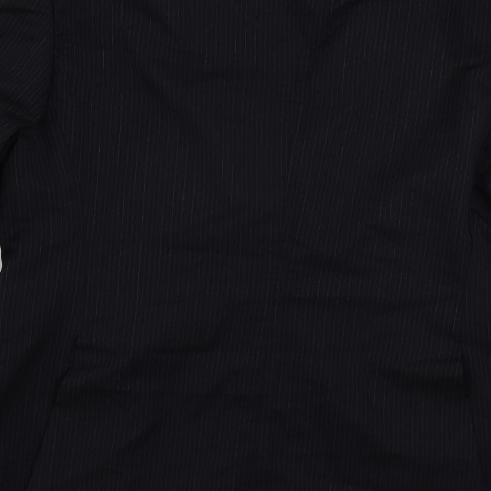 Margaret Howell Womens Blue Striped Jacket Blazer Size 14 Button