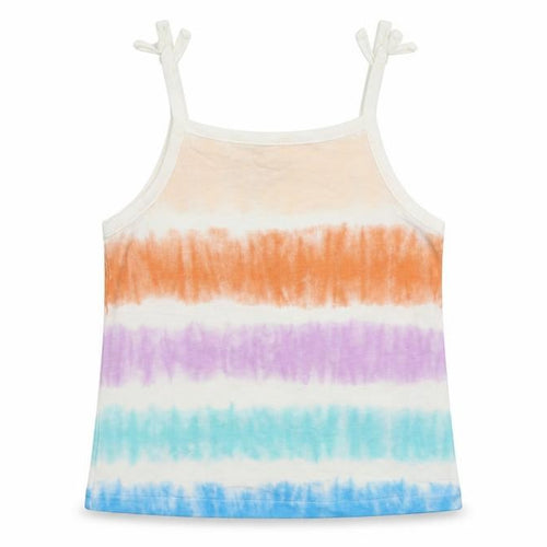 Marks and Spencer Girls Multicoloured Striped Cotton Camisole Tank Size 3-4 Years Square Neck Pullover