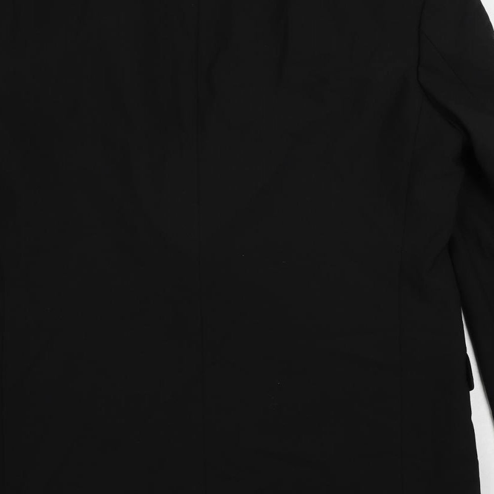Marks and Spencer Mens Black Wool Tuxedo Suit Jacket Size 40 Regular