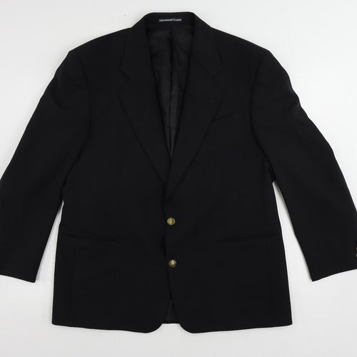 Greenwoods Mens Blue Polyester Jacket Suit Jacket Size 42 Regular