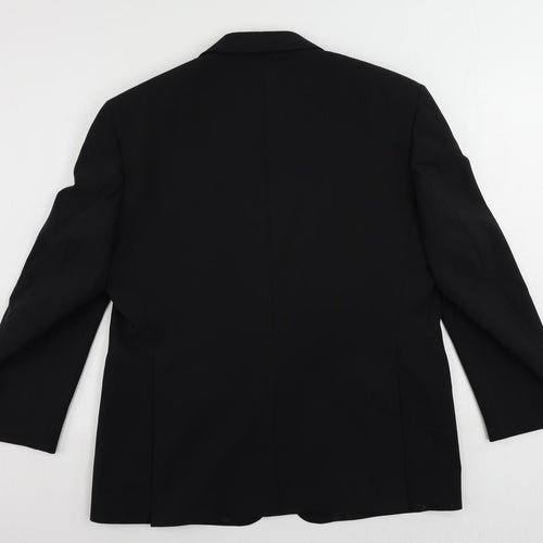 Greenwoods Mens Blue Polyester Jacket Suit Jacket Size 42 Regular