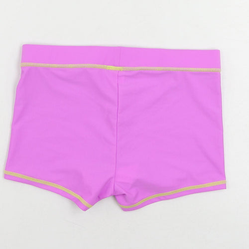 Marks and Spencer Girls Purple Polyamide Compression Shorts Size 13-14 Years Regular - Elastic Waist
