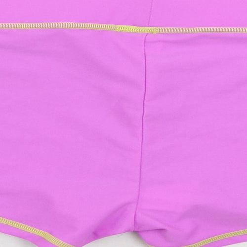 Marks and Spencer Girls Purple Polyamide Compression Shorts Size 13-14 Years Regular - Elastic Waist