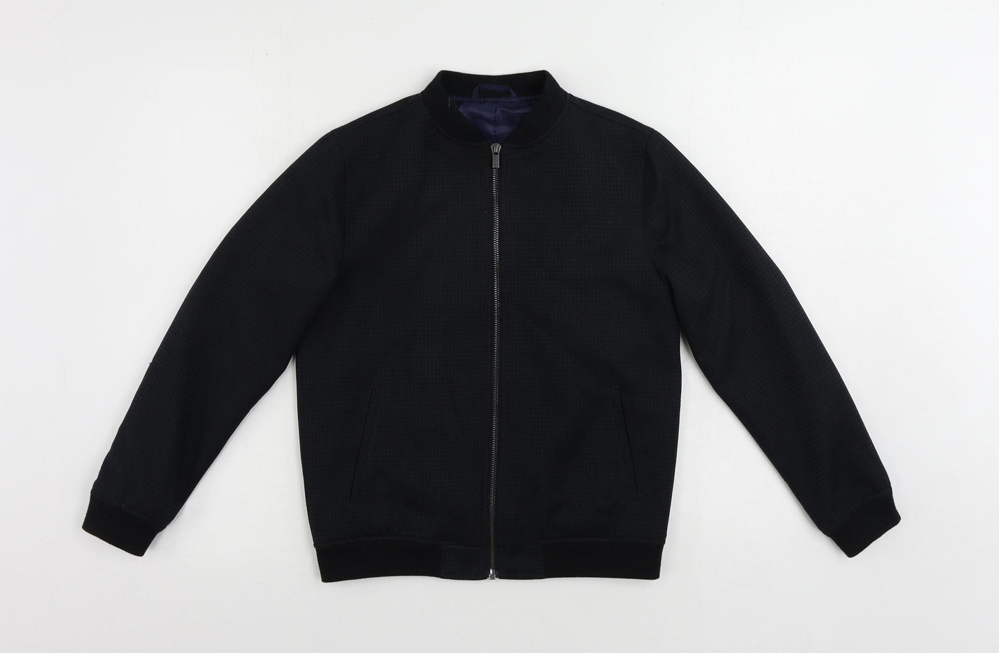 NEXT Boys Blue Geometric Bomber Jacket Jacket Size 10 Years Zip