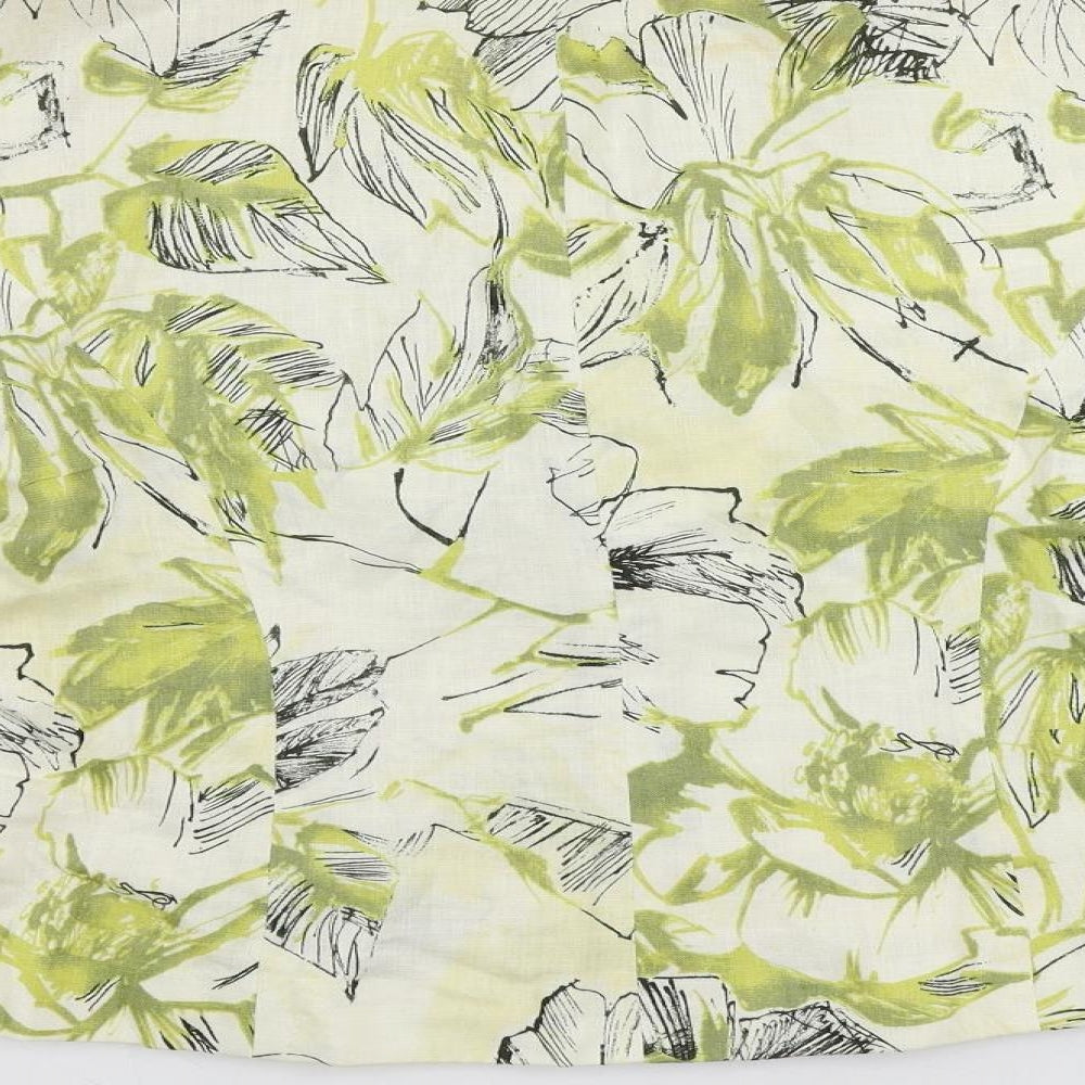 Planet Womens Ivory Floral Jacket Blazer Size 14 Button