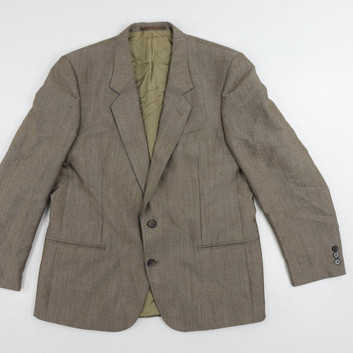 Tuomi Mens Brown Wool Jacket Suit Jacket Size 44 Regular