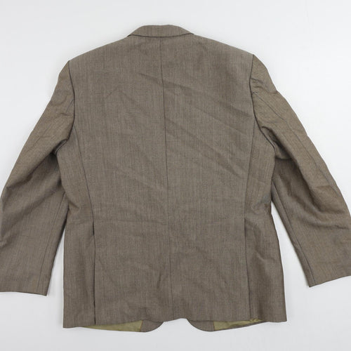 Tuomi Mens Brown Wool Jacket Suit Jacket Size 44 Regular