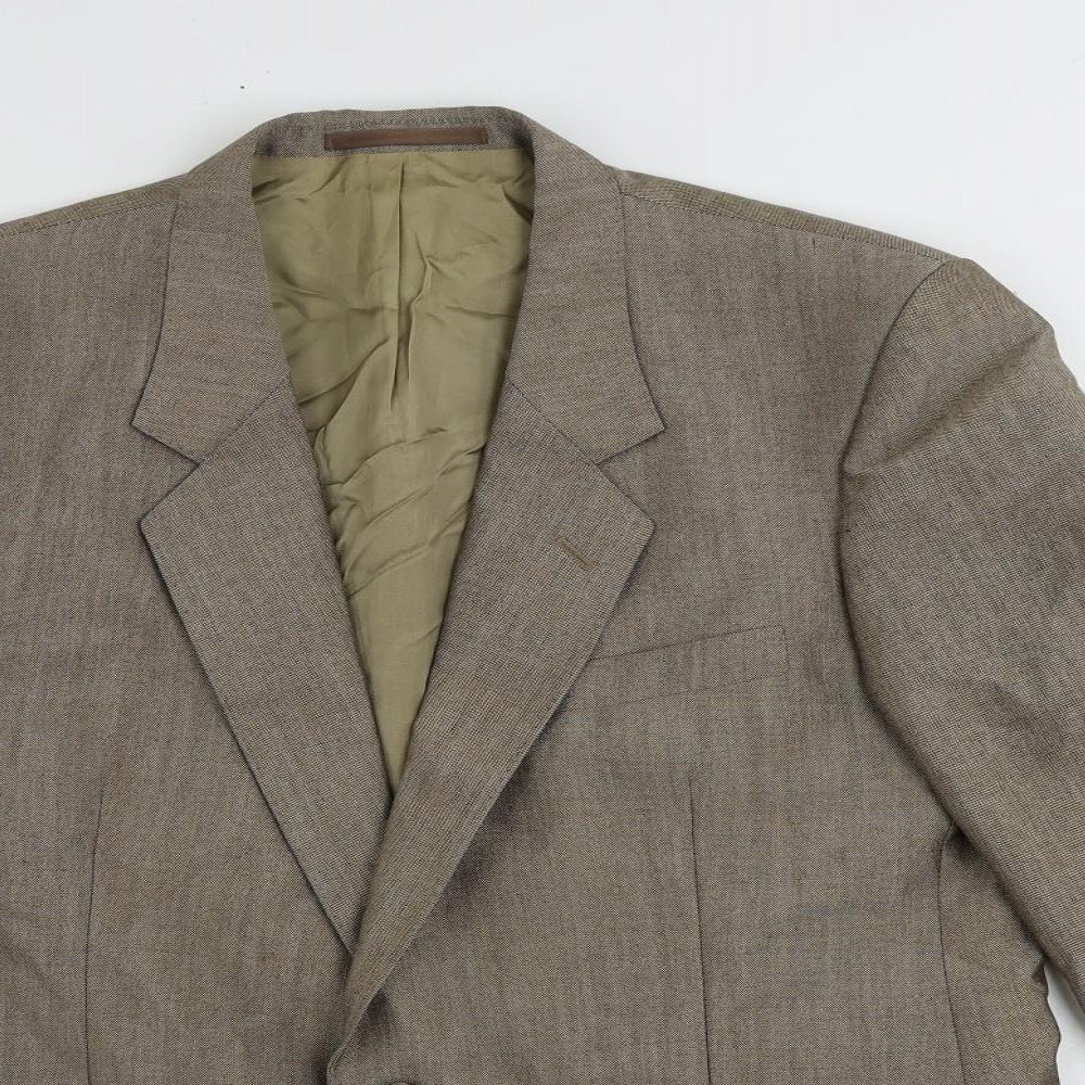 Tuomi Mens Brown Wool Jacket Suit Jacket Size 44 Regular
